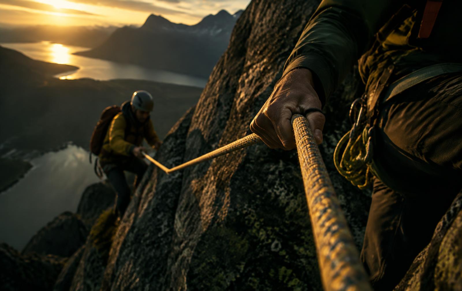 Nó dourado em corda de escalada